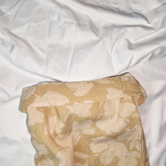 GAP, long, baggy, pants, beige & cream, elastic waist, linen, size XL - Picture 6 of 16